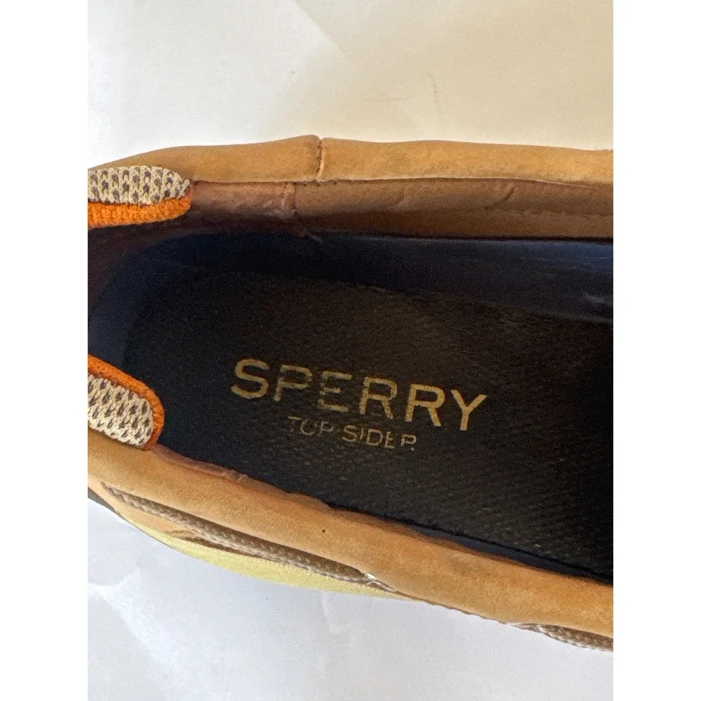 Sperry Top Sider Lanyard Men's Boat Shoes 12 Tan Leather Lace up 0777924